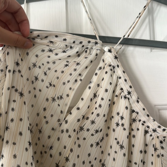 NWT 1.State Halter Neck Ruffle Cold Shoulder Blouse - Picture 11 of 13